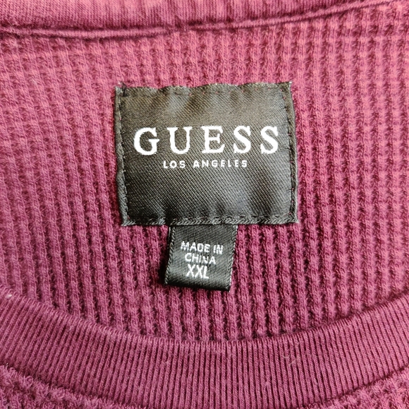 Guess Burgundy Long Sleeve Thermal Size XXL - Picture 3 of 3